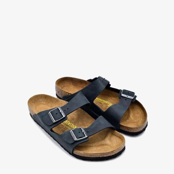 Ready Birkenstock Arizona (Regular) Original Sandal Pria Oiled Leather-Black