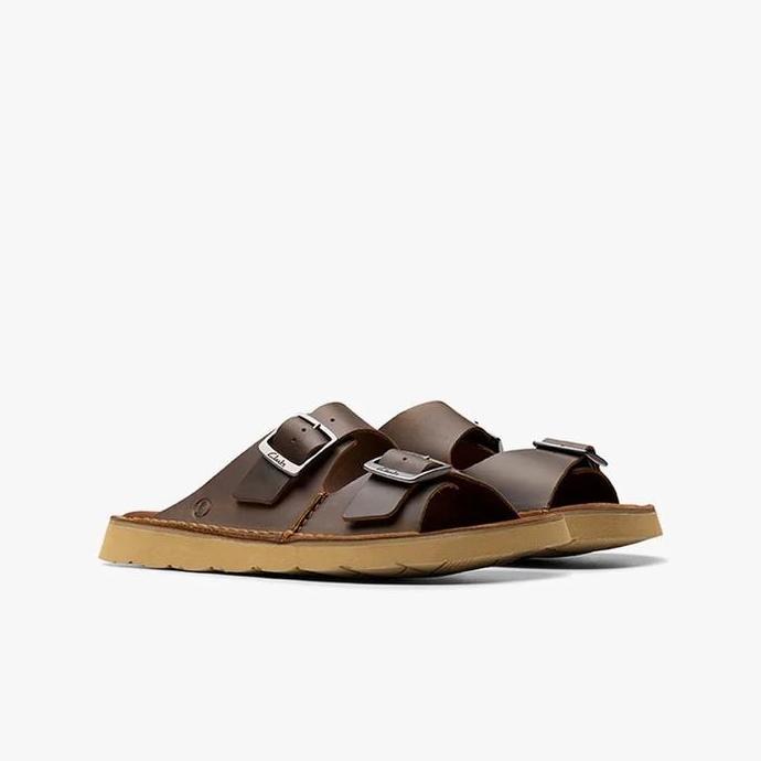 Ready CLARKS Solsbury Strap Original Sandal Pria Leather - Beeswax