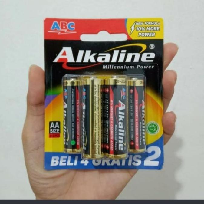 Baterai abc alkaline aa isi 6
