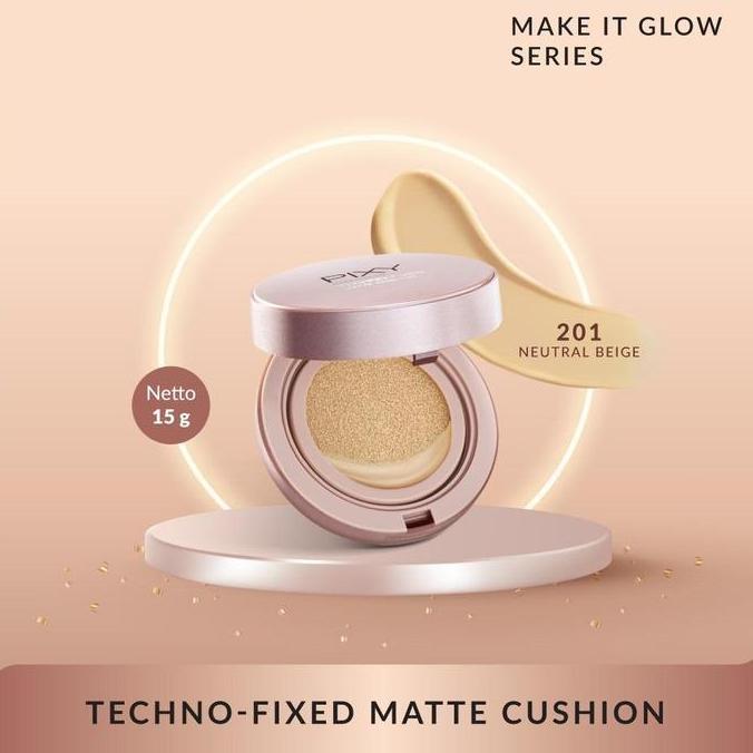 HARGA TERBAIK - Pixy Make It Glow Techno Fixed Matte Cushion | Foundation Cair