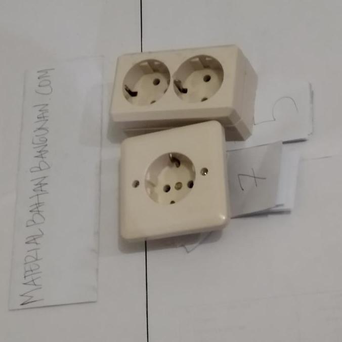PAKET TERMINAL STOP KONTAK 2 LUBANG COLOKAN LISTRIK STOP KONTAK TEMBOK READY