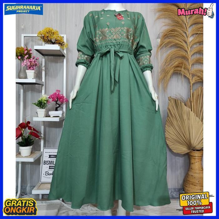 Quality Dzifa Dress Gamis Bordir Premium Realpict Itycrepe Kualitas Terbaik