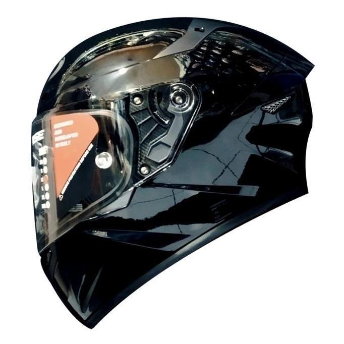 HELM KYT TT COURSE PLAIN (VISOR CLEAR) - BLACK