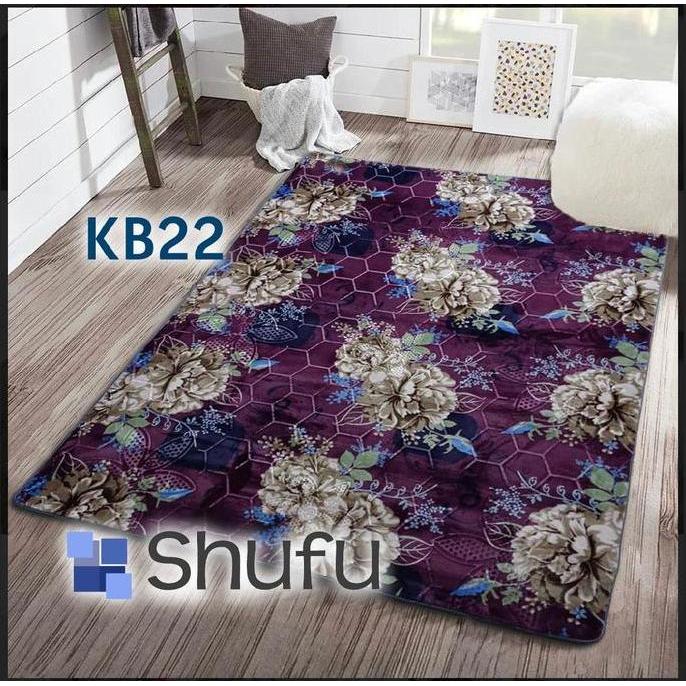 Ready Karpet Busa Shufu Malaysia 190x270 Jumbo / Karpet import/ Motif Kembang