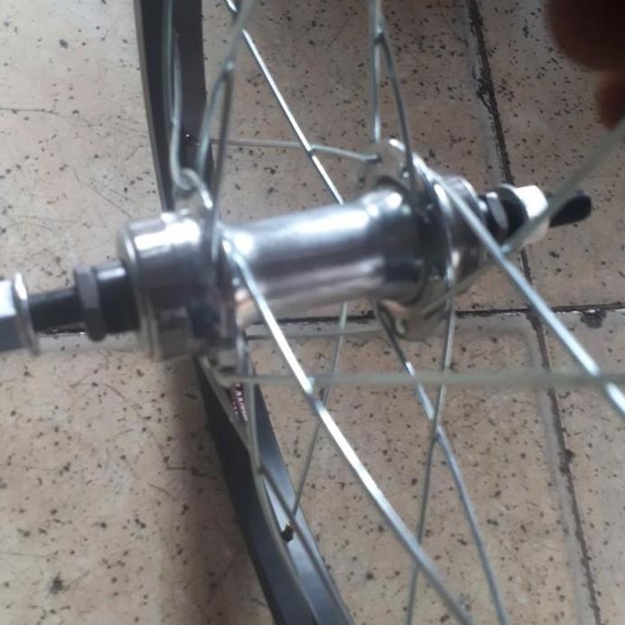 velg rims wheelset 16 inch alloy hitam 20H sepeda anak bmx mini lipat