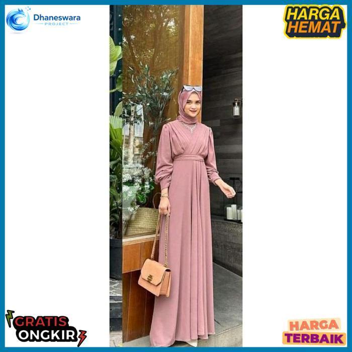 Quality Gaudy Maxi Gamis Cerutty Babydoll//Theressa Dress Terbaru//Gamis Muslim//Baju Kondangan Dewa