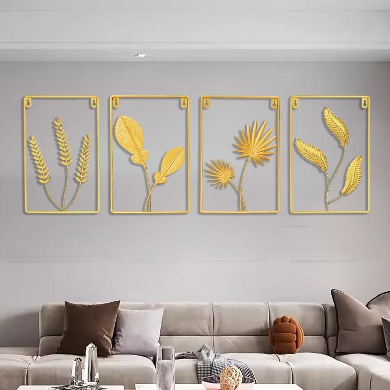 IRFANIAGALLERY TERMURAHCOD LUKISAN DEKORATIF DAUN EMAS / MURAL TANAMAN BESI / MURAL TANAMAN BESI / G