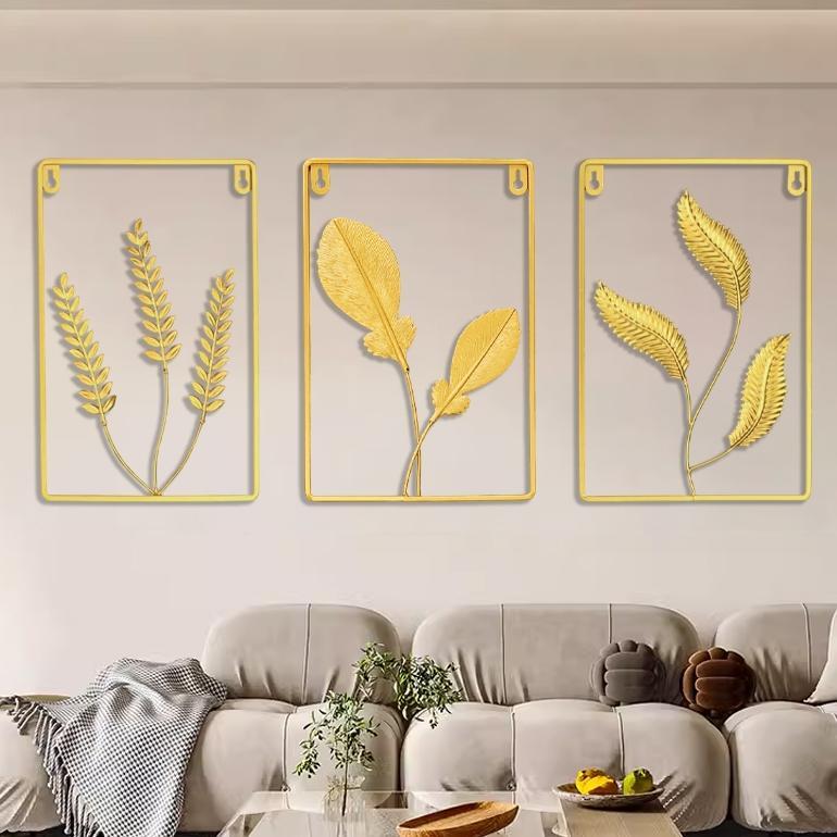 MARTARYNASTALL TERMURAHCOD LUKISAN DEKORATIF DAUN EMAS / MURAL TANAMAN BESI / MURAL TANAMAN BESI / G