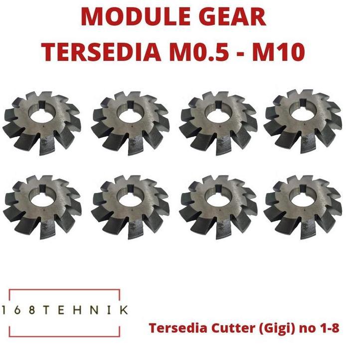 MODULE M9.0 SET ISI 8 / MODULE M9 GEAR MILLING CUTTER / MODUL M9 PISAU GIGI M9