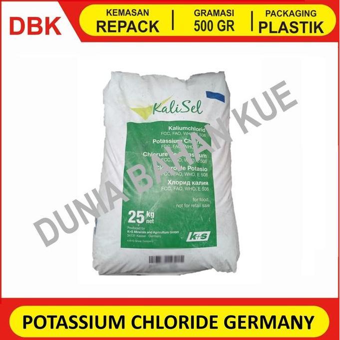 POTASSIUM CHLORIDE KALIUM KLORIDA FOOD GRADE GERMANY - REPACK 500 GR