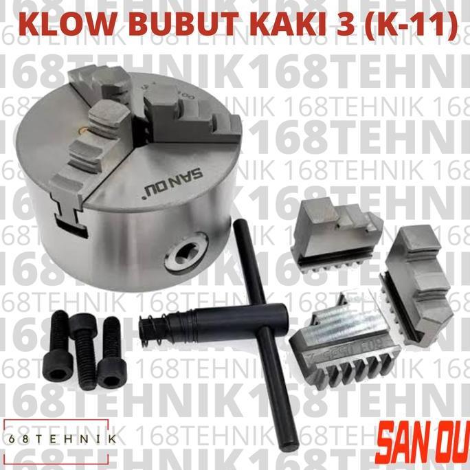 CHUCK BUBUT 4 INCHI 3 JAW / CATOK BUBUT 100MM KAKI 3 / KLAW BUBUT 4"