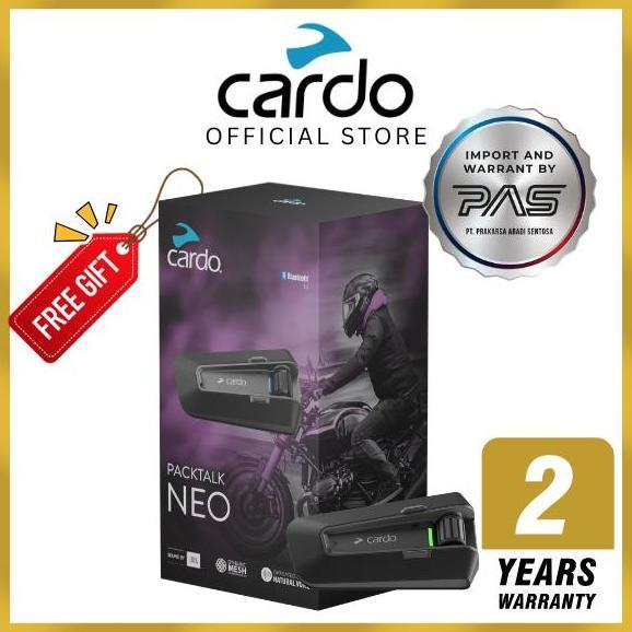 Cardo Packtalk Neo Single Intercom Helm Motor Mesh Bluetooth Waterproof IP67