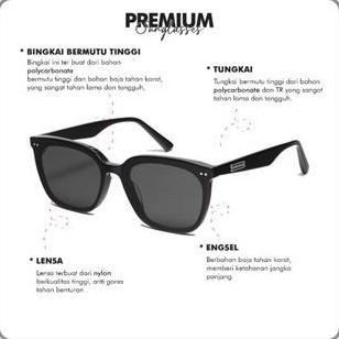 Kacamata Hitam Sunglasses Model GM Korea Pria Wanita Fashionable Polarized UV 400 Colore.in HEIZER