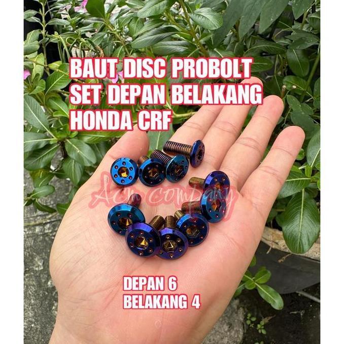 BAUT BAUD DISC / CAKRAM / PIRINGAN BUAT HONDA CRF 150 - SET DEPAN BELAKANG MODEL PROBOLT THAILAND