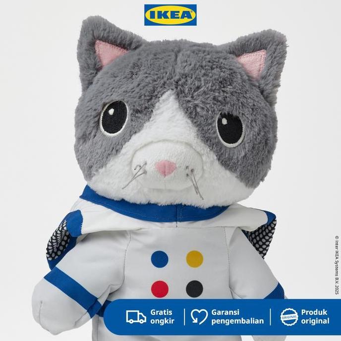 IKEA AFTONSPARV Boneka Astronot Kucing 28 cm Mainan Anak