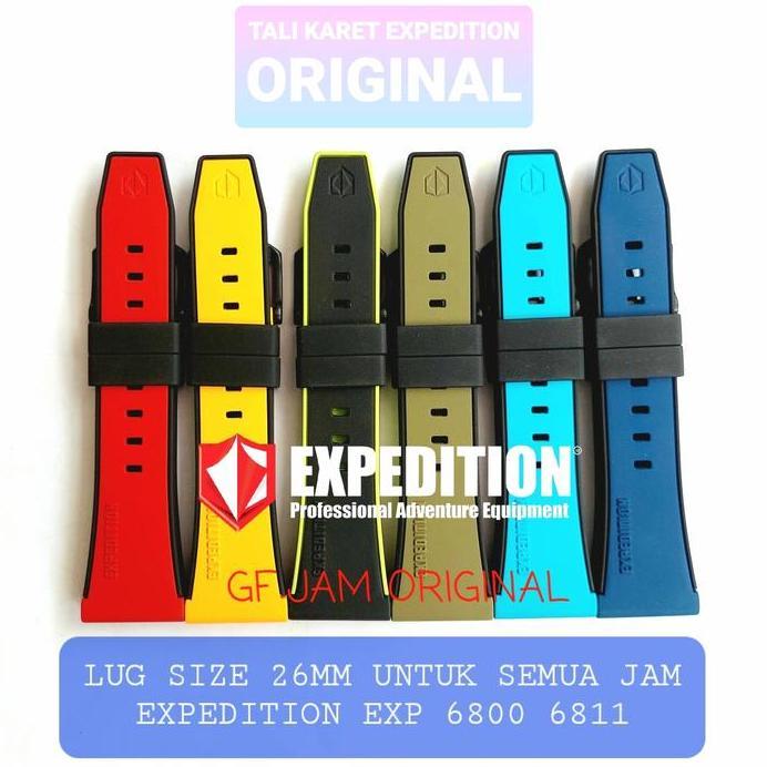 Ready TALI KARET RUBBER 26MM EXPEDITION EXP ORIGINAL E6800 E6811 TWO COLOR