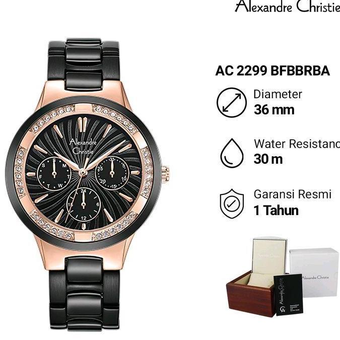 Ready JAM TANGAN ALEXANDRE CHRISTIE AC2299BF / AC 2299 BF KOMBINASI CERAMIC