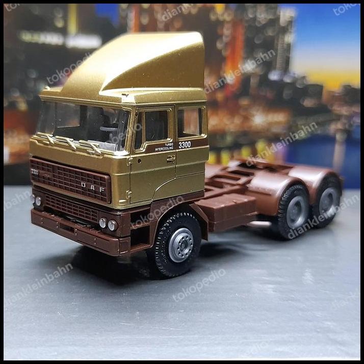 TERLARIS HERPA SKALA 1:87 HEAD TRUCK 3 AS DAF EMAS DALAM BOX ORIGINAL AB12 