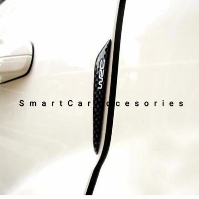 Door Guard Pelindung Pintu Mobil Silicone Motif Carbon Karbon Slim