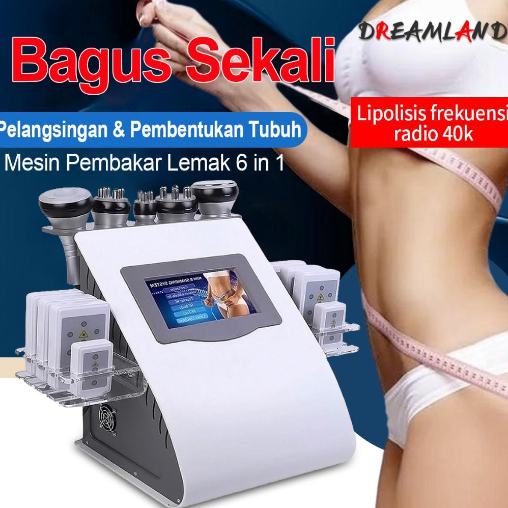 NEW DL  - RF 6 in 1 Alat burn fat machine rf wajah slimming 40k radio frequency lipo laser cavitasi 