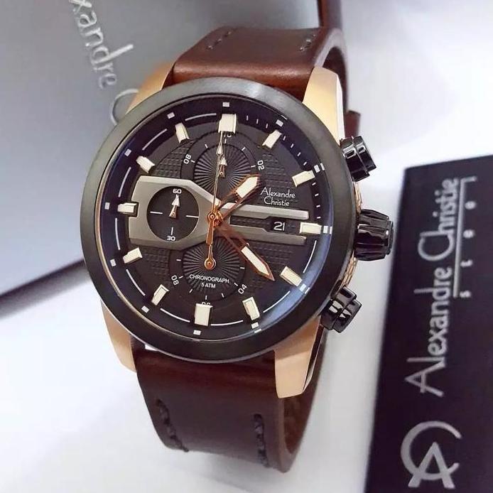 Ready Best Deal ALEXANDRE CHRISTIE AC6270 AC 6270 BLACK ROSEGOLD Man