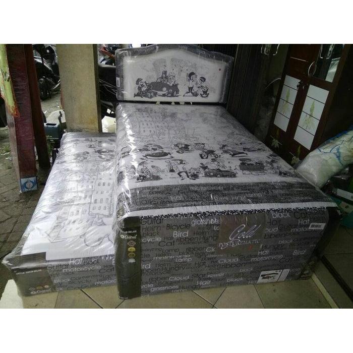 Set Spring bed 2in1 Central 120 gold bigmama Surabaya Gresik tanpa s