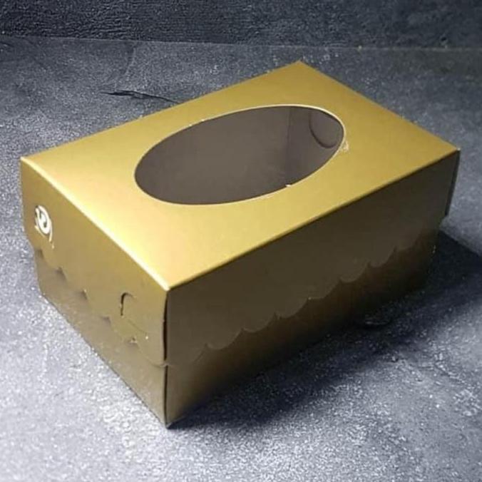 Dus kue emas/box kue panjang 10x15x7
