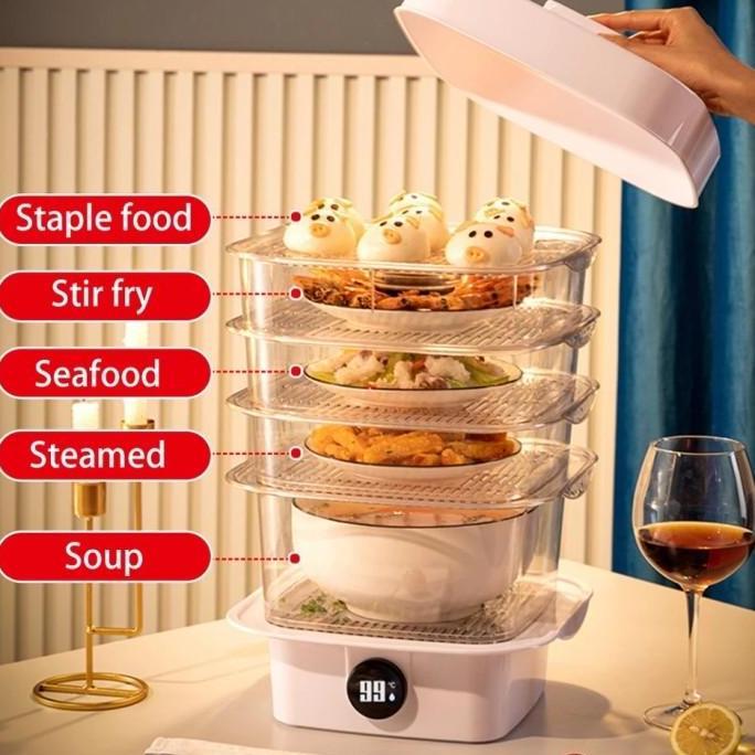 Tudung Saji Tempat Penyimpan Makanan Susun Pemanas Food Steamer