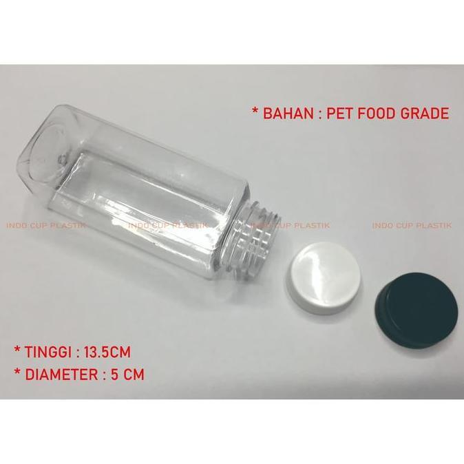 Botol Kale Kotak 250 ml Tebal / Botol Plastik Kale 250 ml Tebal (26gr)