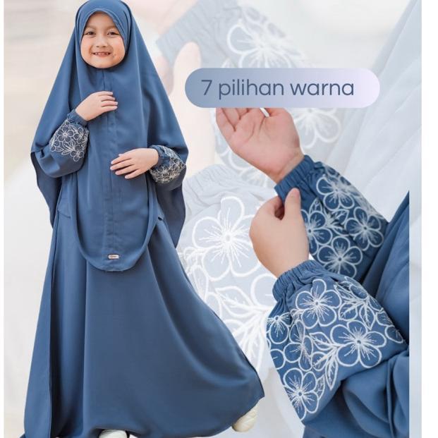 Gamis Anak Perempuan - Umma.Daily | Rayhana Abaya Set | Gamis Bordir Set Bergo Free Cadar | Gamis An