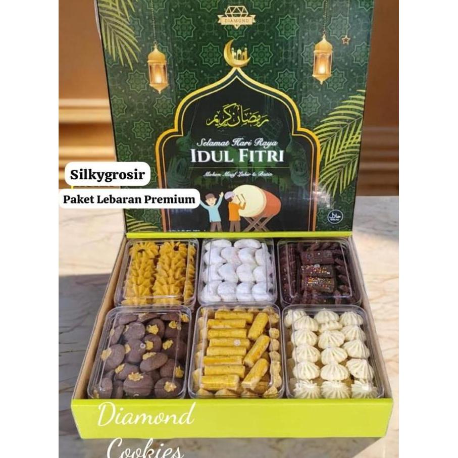 Kue Lebaran Premium DIAMOND 1 Box isi 6 Toples HS