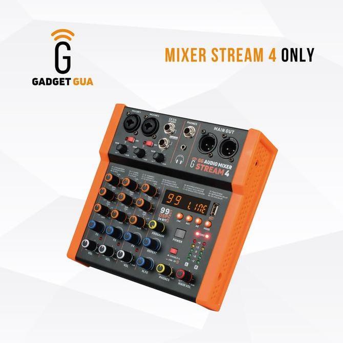 Paket Gg Audio Mixer Stream 4 - Professional Audio Mixer For Karaoke Live Streamer