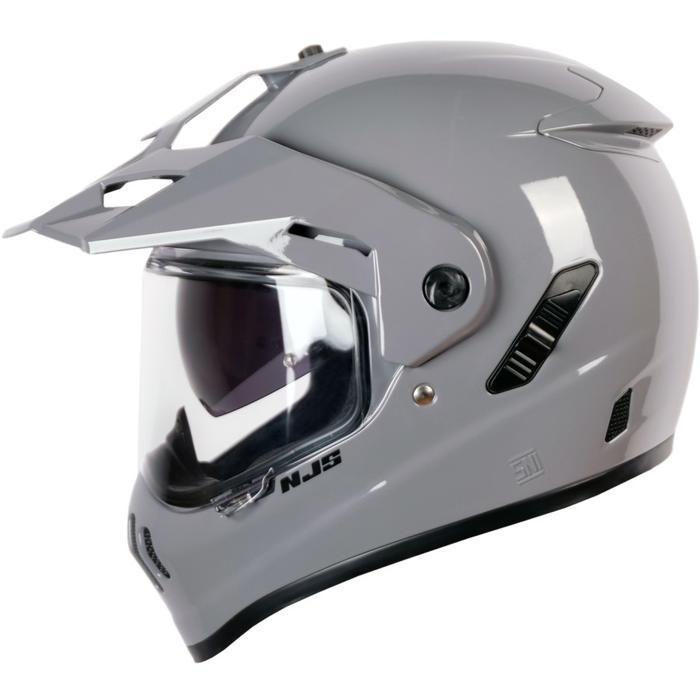 Helm Njs S-Cross Solid Full Face Supermoto Motorcycle Helmet Original Dan Terpercaya