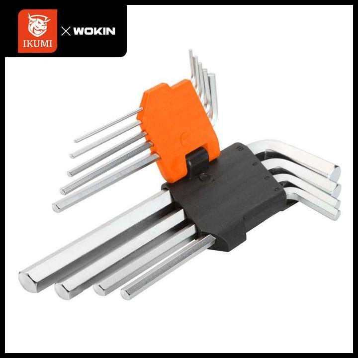 GRATIS ONGKIR WOKIN 9 PCS KUNCI L HEX KEY SET PANJANG - L PANJANG 207209