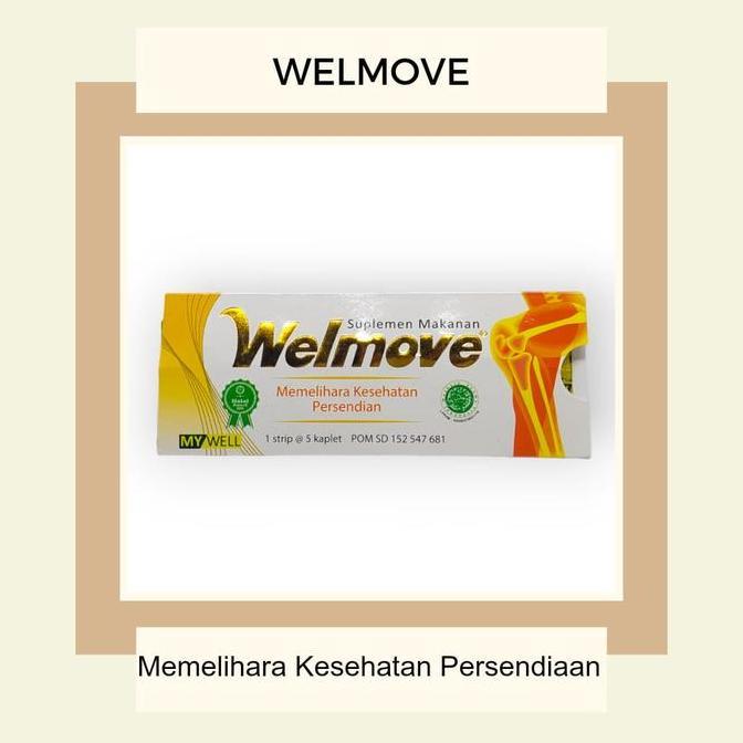 Welmove suplemen makanan wellmove vitamin sendi tulang isi 5 kaplet