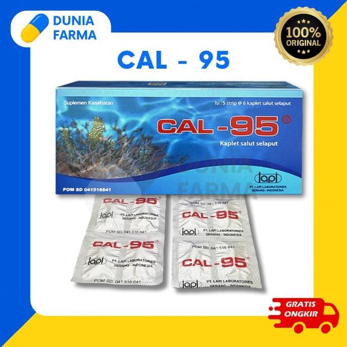[CAL-95] CAL95 Suplemen Calsium Kalsium Vitamin Tulang dan Gigi Multivitamin PROMO 1 Box 30 Kaplet S