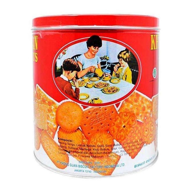 Biscuit Khong Guan Kaleng Bundar Kecil 650gram ES