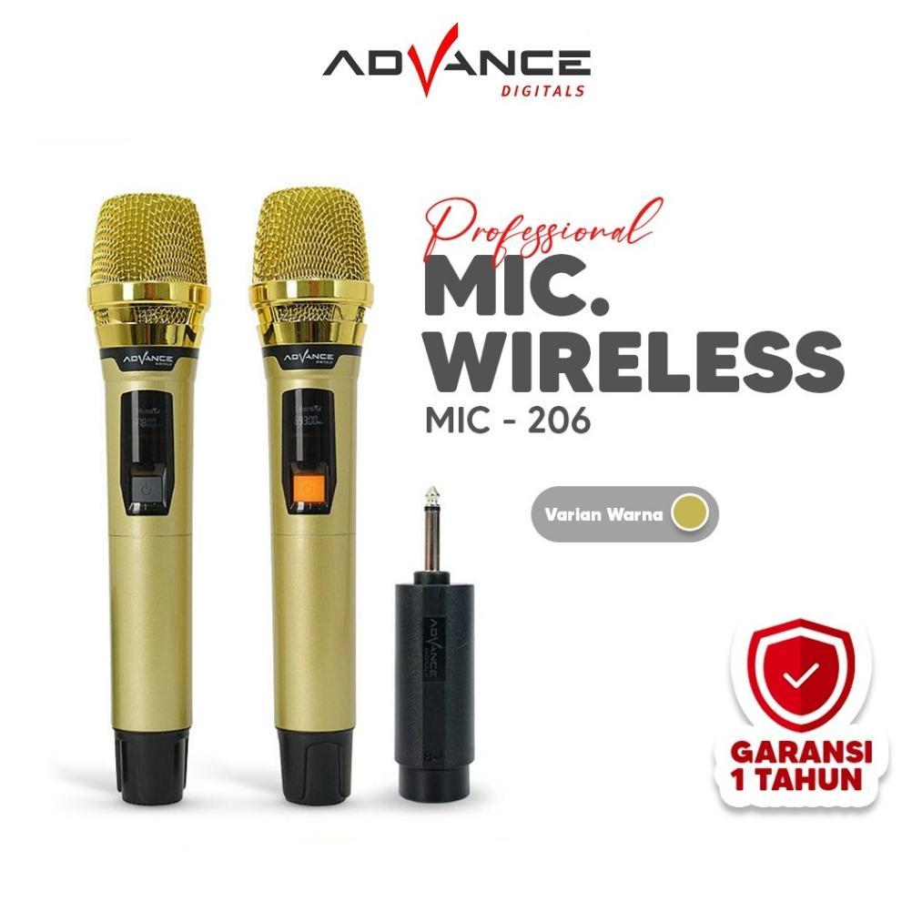 New Advance Microphone 2Mic Wireless Advance Mic206  Profesional Microphone Wireless Bisa Dicharger 