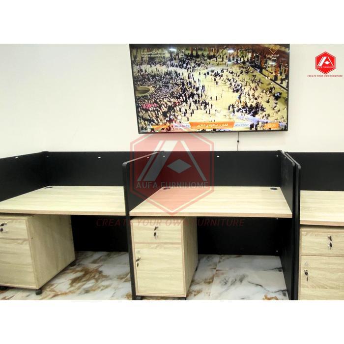 Meja 1 Staff 120 x 60 dengan laci partisi kubikal