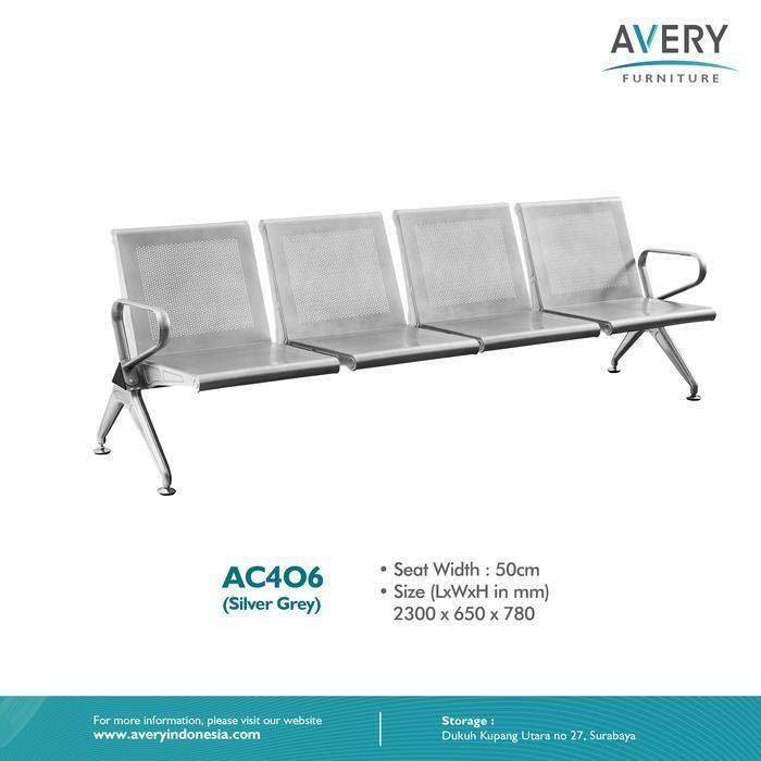 Avery Furnitures - Kursi Bandara / Kursi Tunggu Besi 4 Dudukan AC406