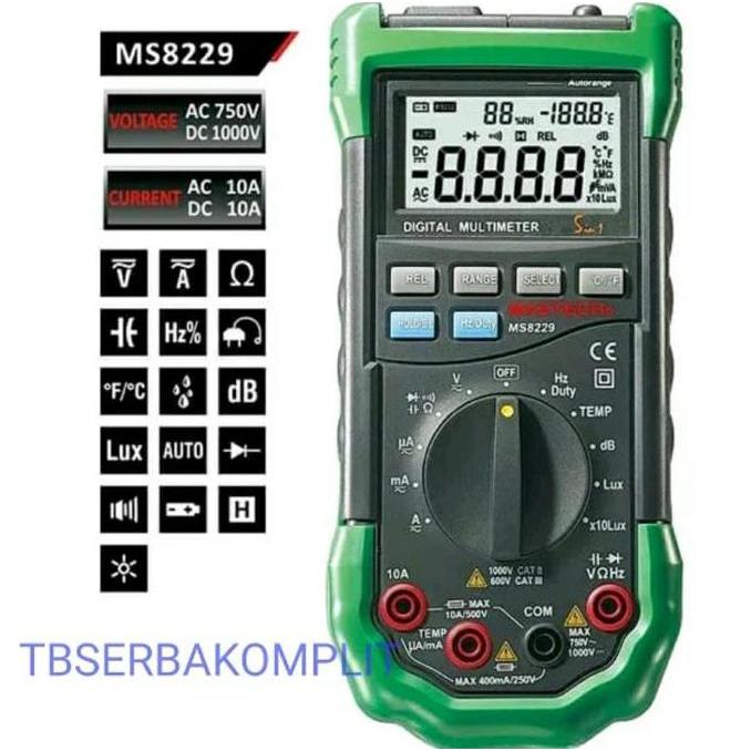 Mastech Ms8229 Digital Multimeter With Environment Tester 5 In 1