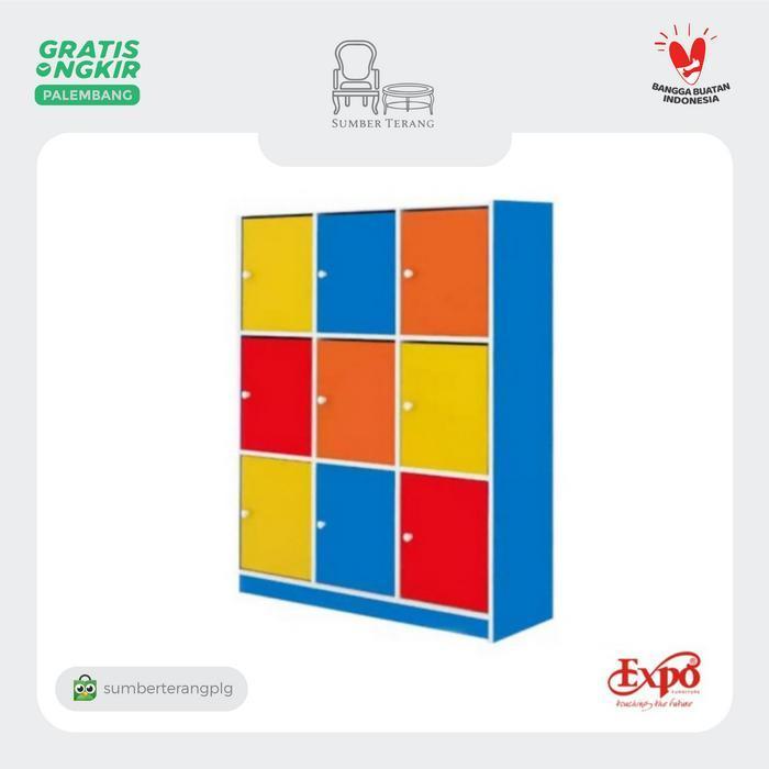 MBC 5135 EXPO Rak Lemari Buku Warna Warni anak TK /Rak Sekolah 9 pintu