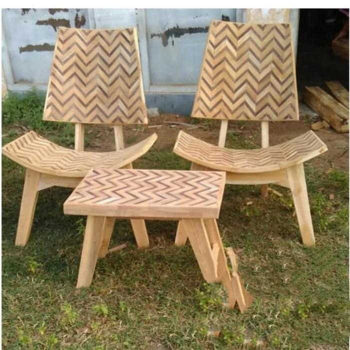 Kursi Teras Unik Minimalis Kayu Jati