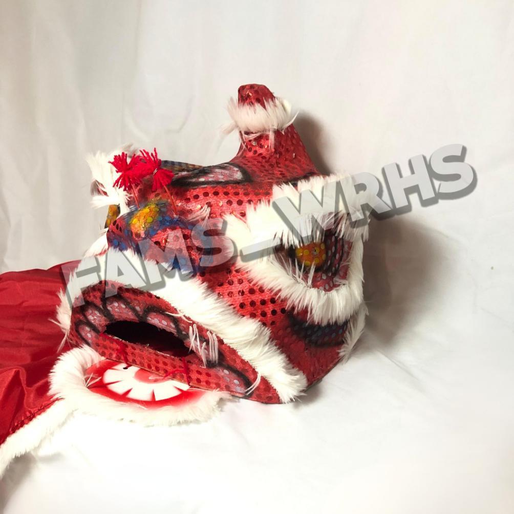 Barongsai Anak Dewasa Bahan Karton Tebal Kokoh Barongsai Kedip Fm -42