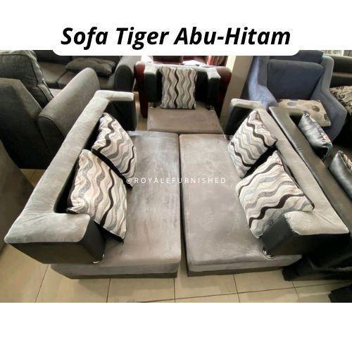 Sofa Minimalis Terbaru 221 Set Jasmine Tiger Oscar Hitam