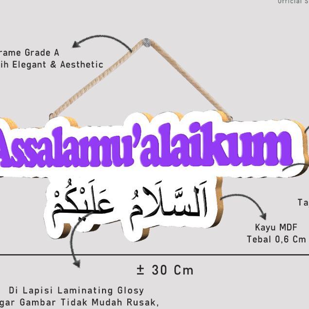 Zehandcraft - Hiasan Dinding Pintu Assalamualaikum / Gantungan Pintu Assalamualaikum