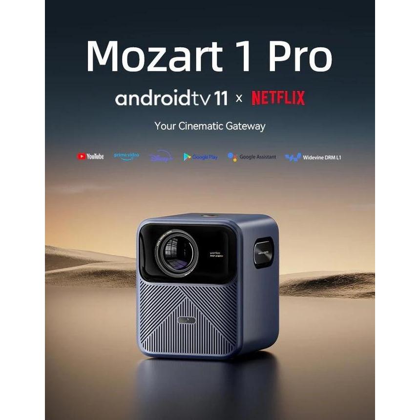 NEW WANBO MOZART 1 PRO - Smart Android Projector 900 ANSI Lumens Full HD 2/16GB