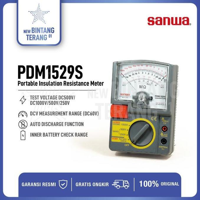 Sanwa Pdm1529S Analog Insulation Tester