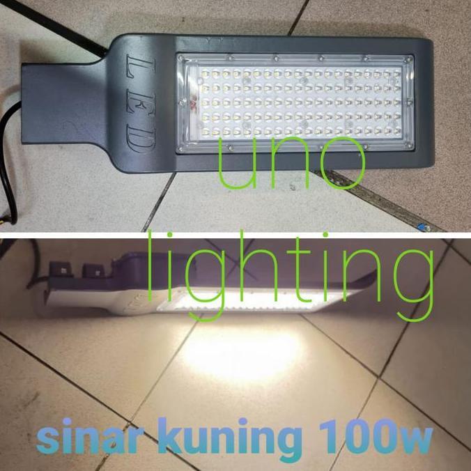 pju led smd kuning 100w 100watt jalan led street light 100 watt 220v