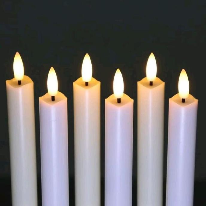 25cm Lampu Lilin Panjang / Lilin LED Baterai / Plastic Lampu Elektrik Lilin / Candle Light Hiasan Ka